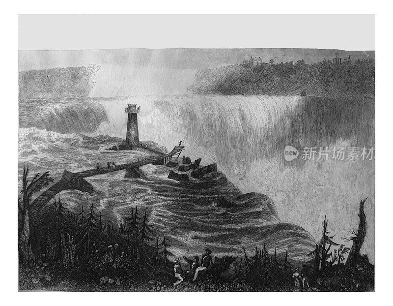一世纪美国插图- 1873年-尼亚加拉大瀑布